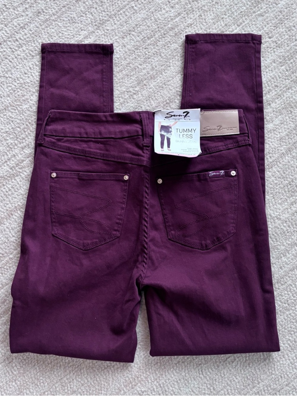 Seven7 Tummy Less Women’s Skinny Jeans in Plum